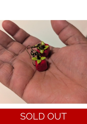 Slime Rancher-Inspired Cube Berry Earrings – Handmade Gamer Jewelry